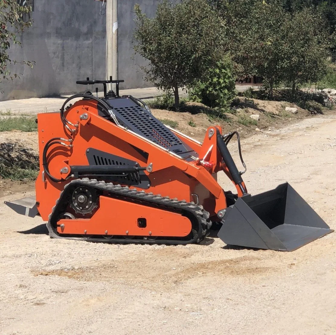 Small Mini Cheap Skid Steer Diesel Loader with Bucket Different Attachment Bagger