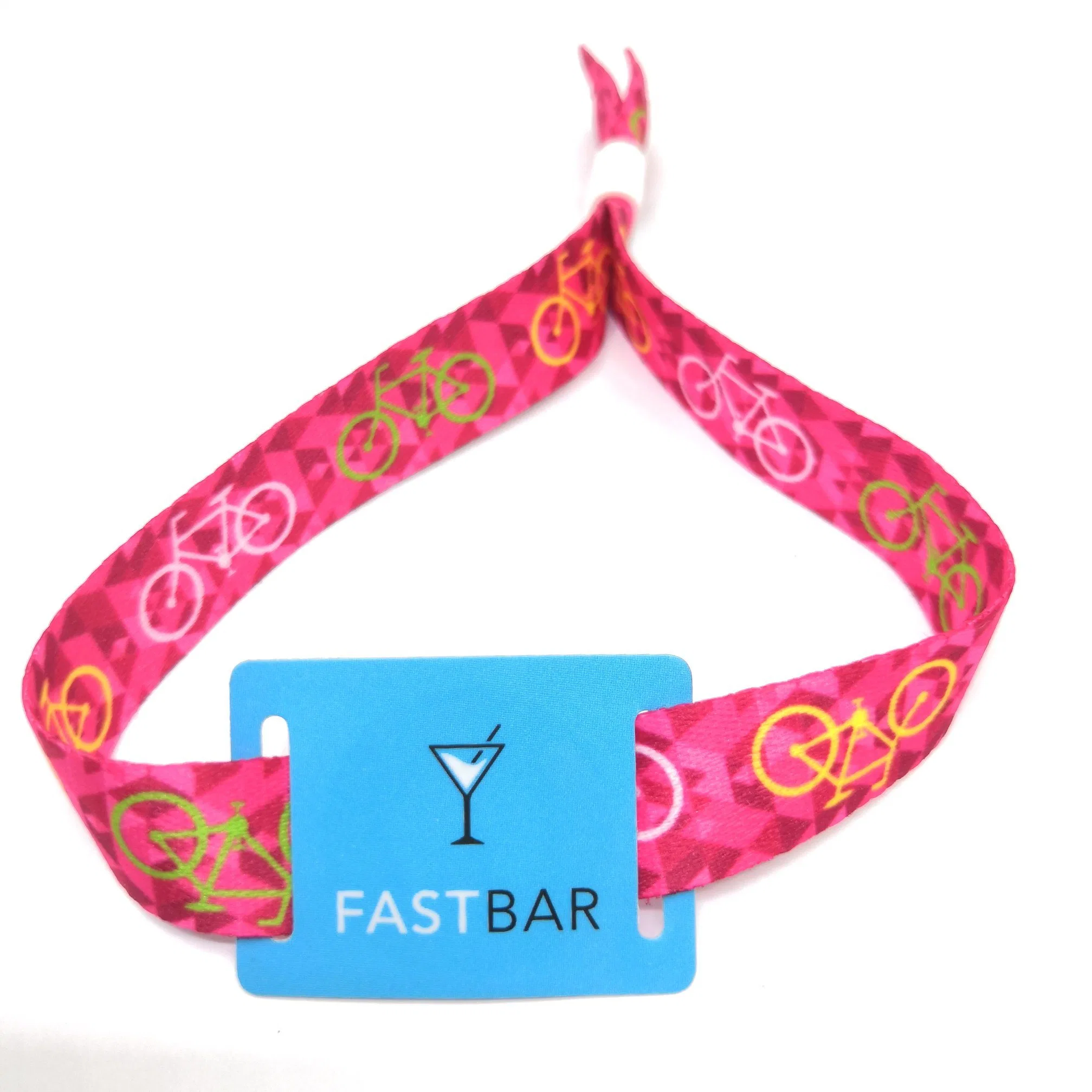 Custom NFC Wrist Band Tag RFID Cloth Fabric Woven Bracelet Wristband