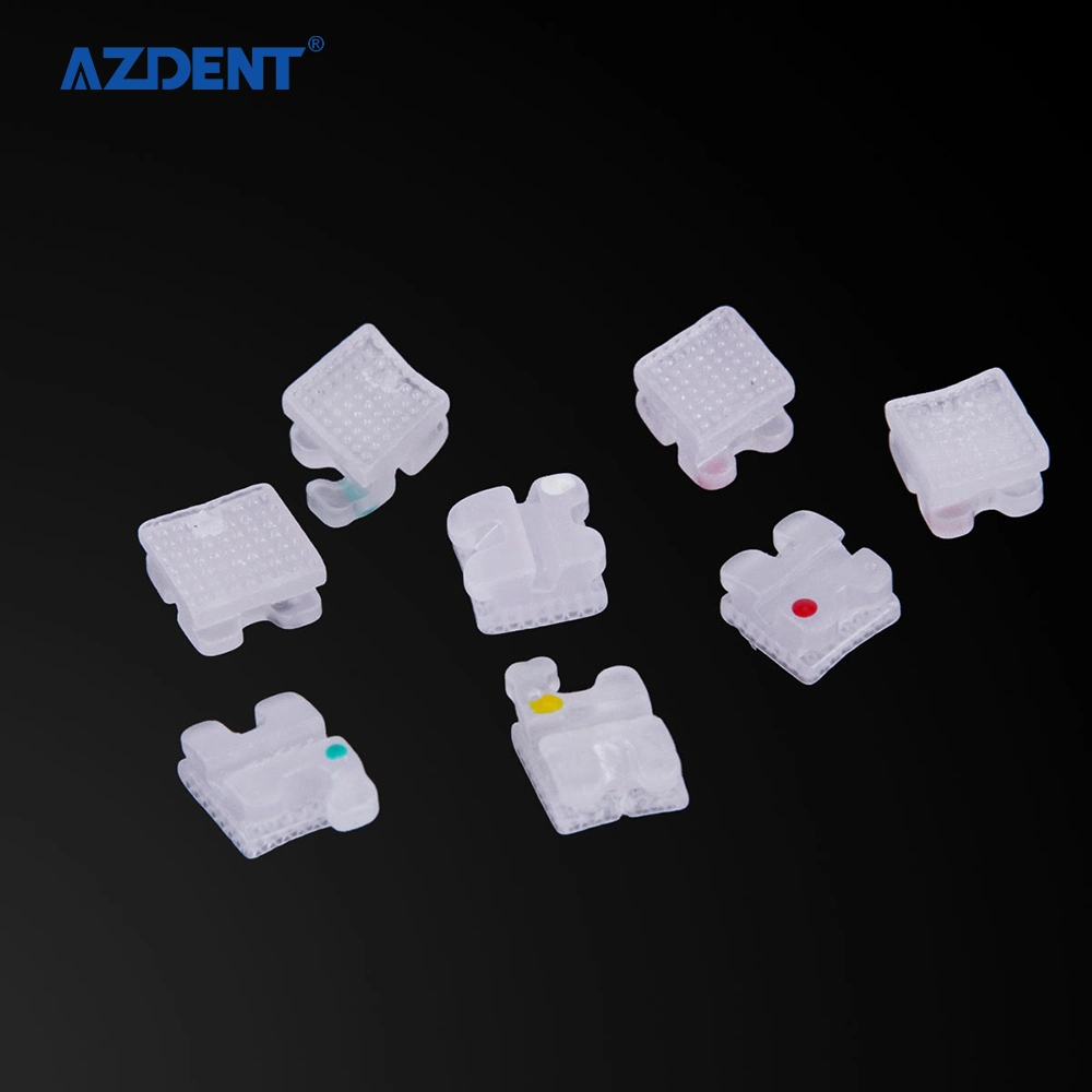 Factory Azdent Dental Materials Mbt 022 Hooks 3 Mesh Base Ceramic Bracket