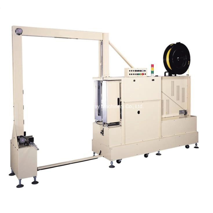 Full-Automatic Sealing Head Movable Pallet Strapping Machine Suitable for Online Packing
