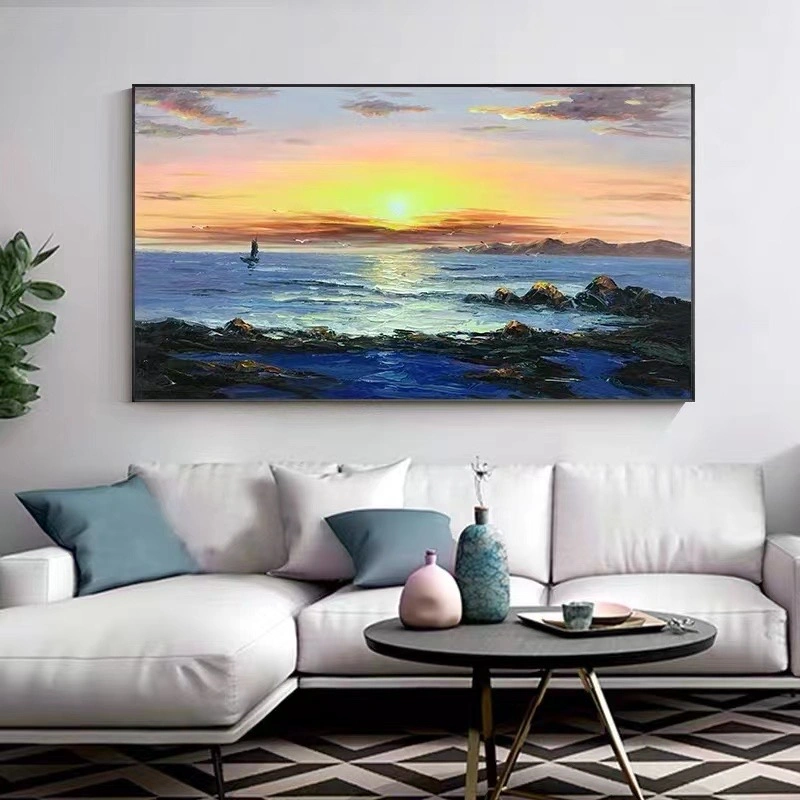 Home Decoration Modern Wall Canvas Art Landscape Handmade Reproduction Oil Painting