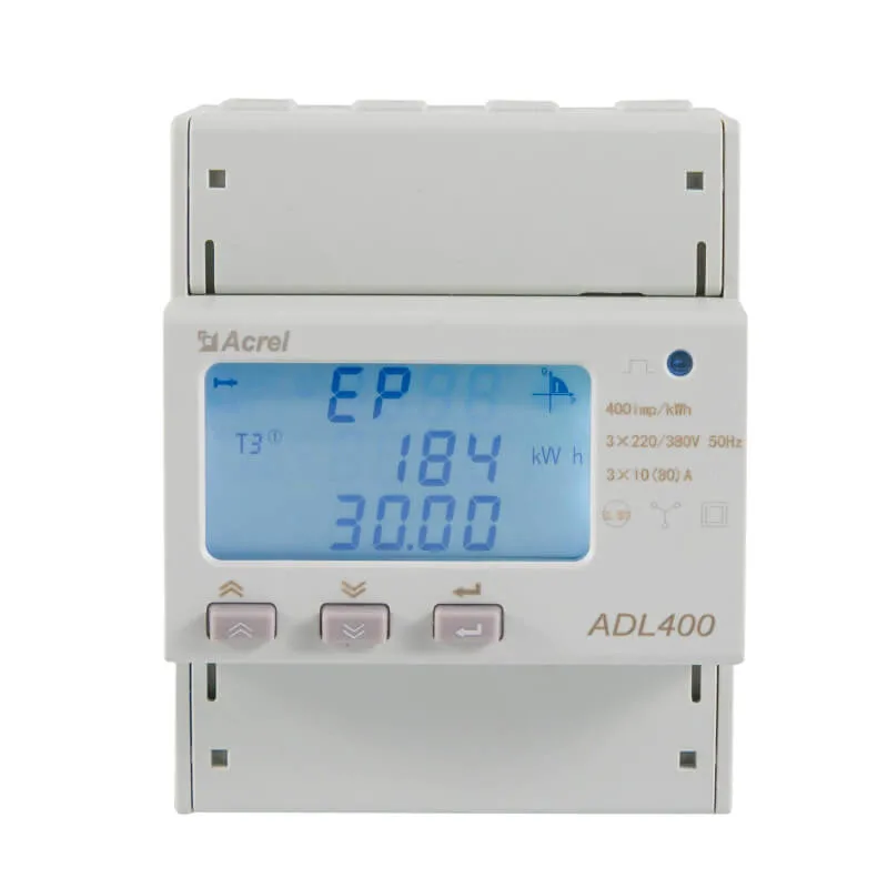 Acrel Adl400 Series 4p Three-Phase Electric Energy Power Watt-Hour Meter with MID Certificate 2-31st Harmonic RS485 Double-Tariff Max Demand for EV Charger