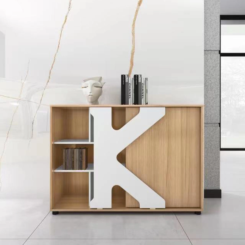 Meuble de bureau personnalisé porte coulissante rangement classeur étagère rack Bibliothèque avec logo de l'entreprise