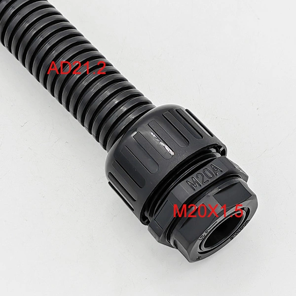 IP68 Waterproof Connector M20X1.5 with RoHS Plastic Flexible Conduit Ad21.2 M20-Ad21.2