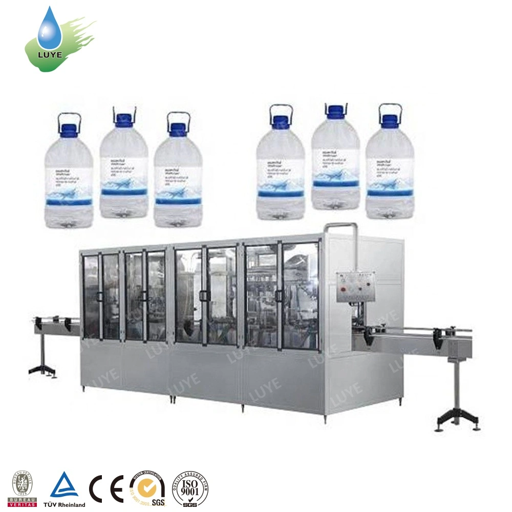 1.200 bph Automatic 5L/10L grandes/grandes botellas de PET/Pura Agua Potable de llenado y embotellado/empaquetadora