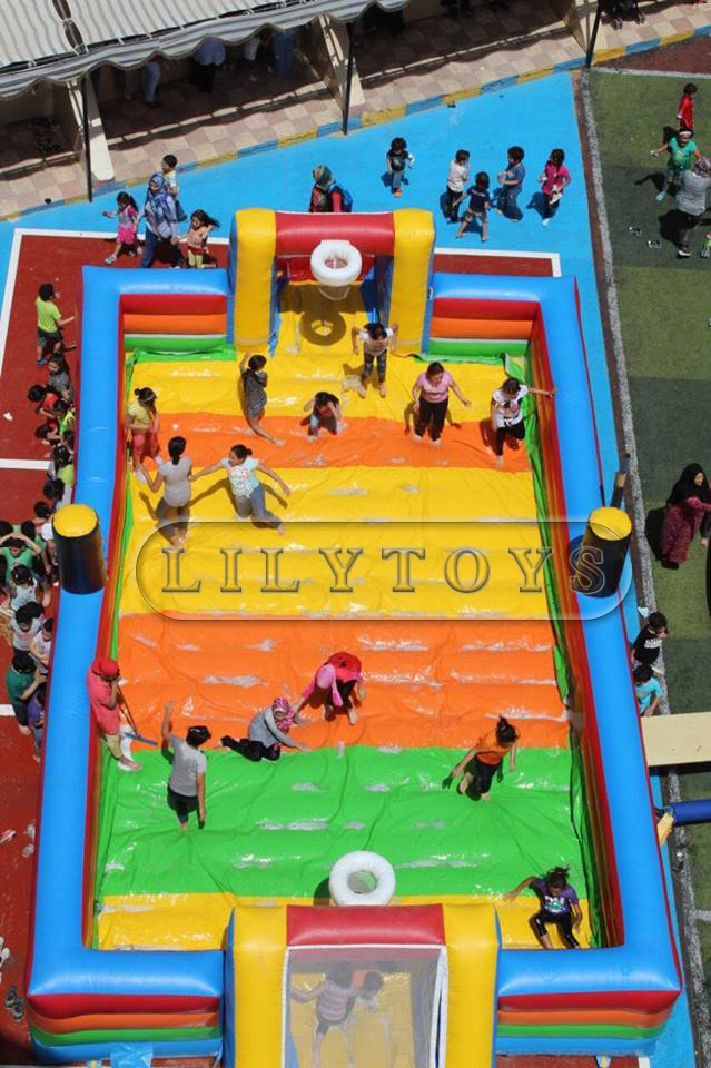 Hot Selling Inflatable Soap Football Field for Sale