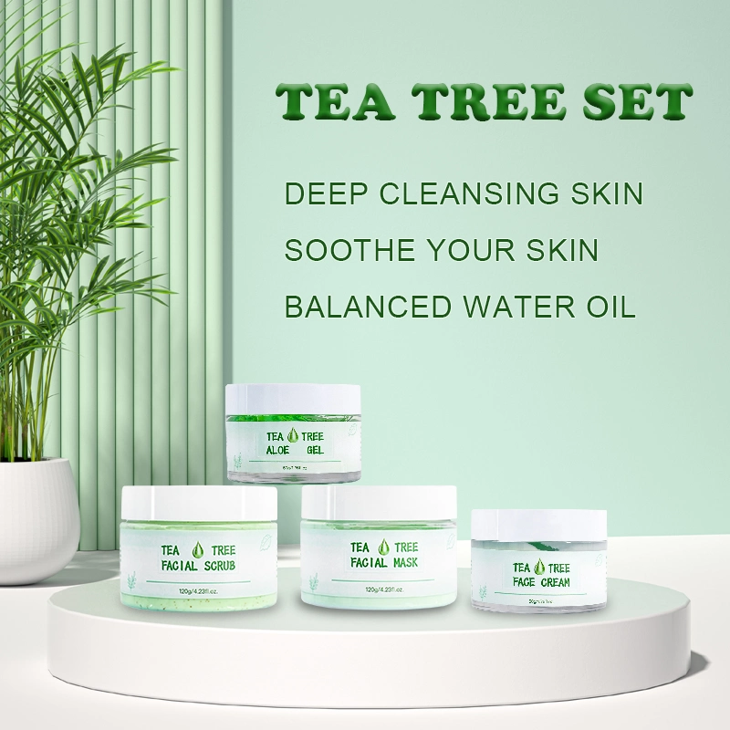 Aixin Beauty Cosmetics Tea Tree Skin Care Set Whitening Acne Set Moisturizing Tea Tree Skin Care Set