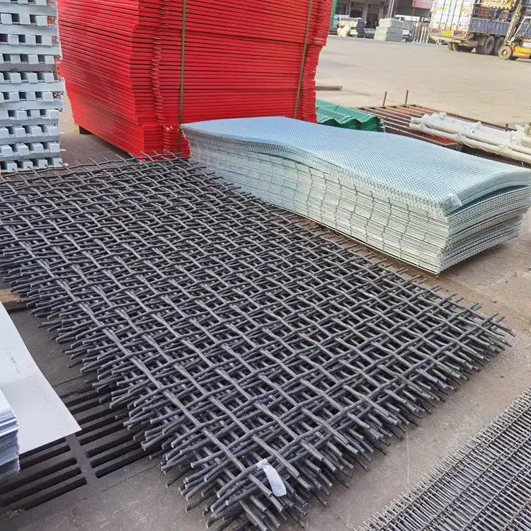 High Carbon 65mn 45# Manganese Steel Double Carbon Deck 65mn Wire Sieveing Vibrating Screen Woven Crimped Wire Mesh