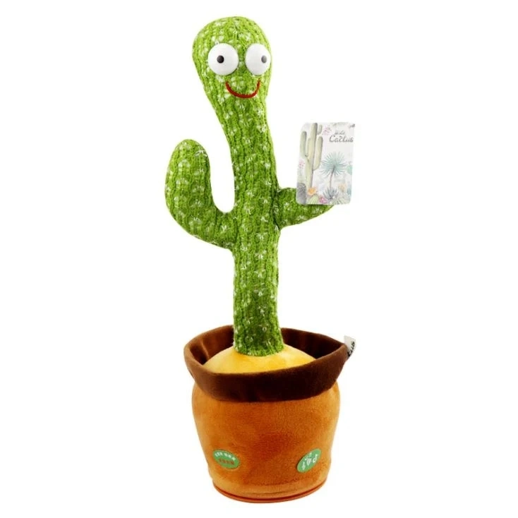 Venta caliente niños Educación temprana Juguetes Mágicos Cactus Plush Juguetes Hablar Electric retorcerse Funny cantar Baile