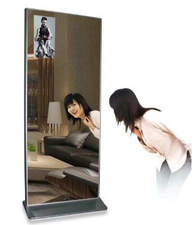 43-98 Inch Floor Stand Advertising Magic Mirror Glass Video Ad Player LCD Panel Screen Display