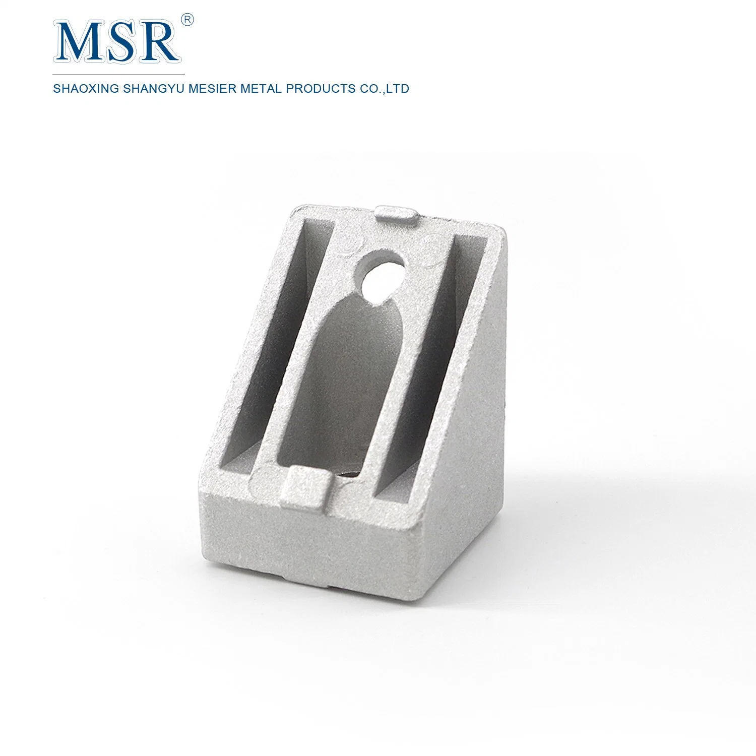 China Manufacturer Die Casting Aluminum 45 Degree Support Hardware for 40 Series Aluminum Profile Connecting of Powder Coating