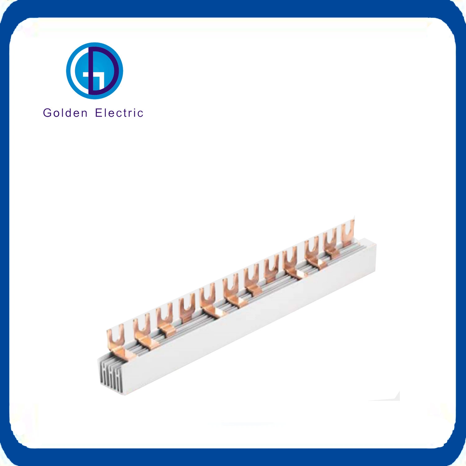 1/2/3/4 Pole Pin & Fork Type CE Certified OEM ODM Electrical Copper Busbar for Mcbs