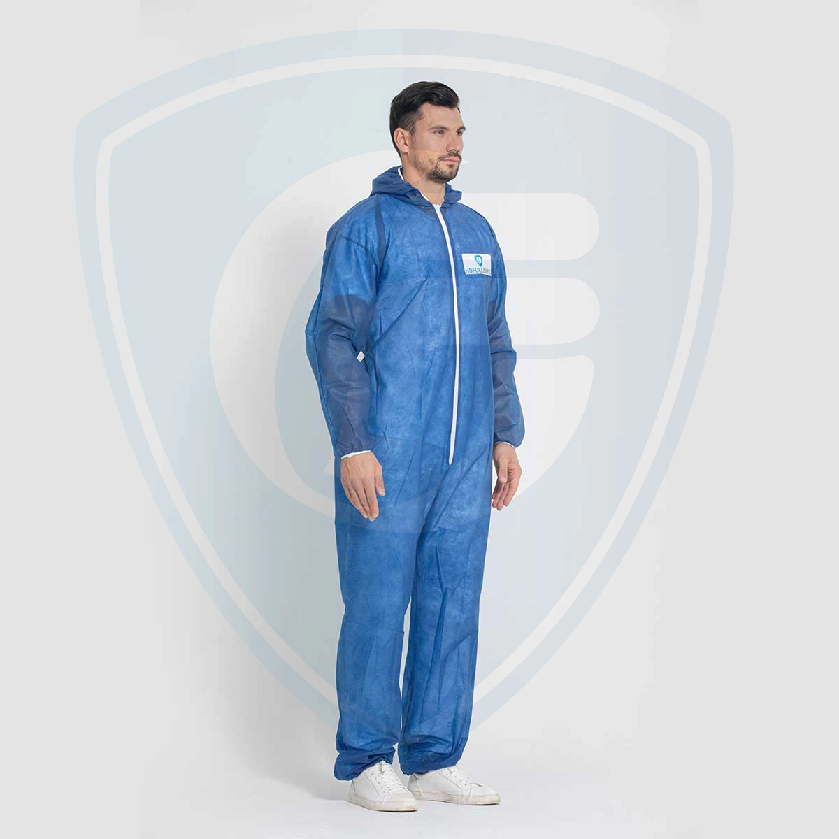 Disposable/Waterproof/Nonwoven/Plastic/CPE/PE/PP+PE/PP/SMS/Microporous/Polypropylene Protective Gown, Type5/6 Coverall