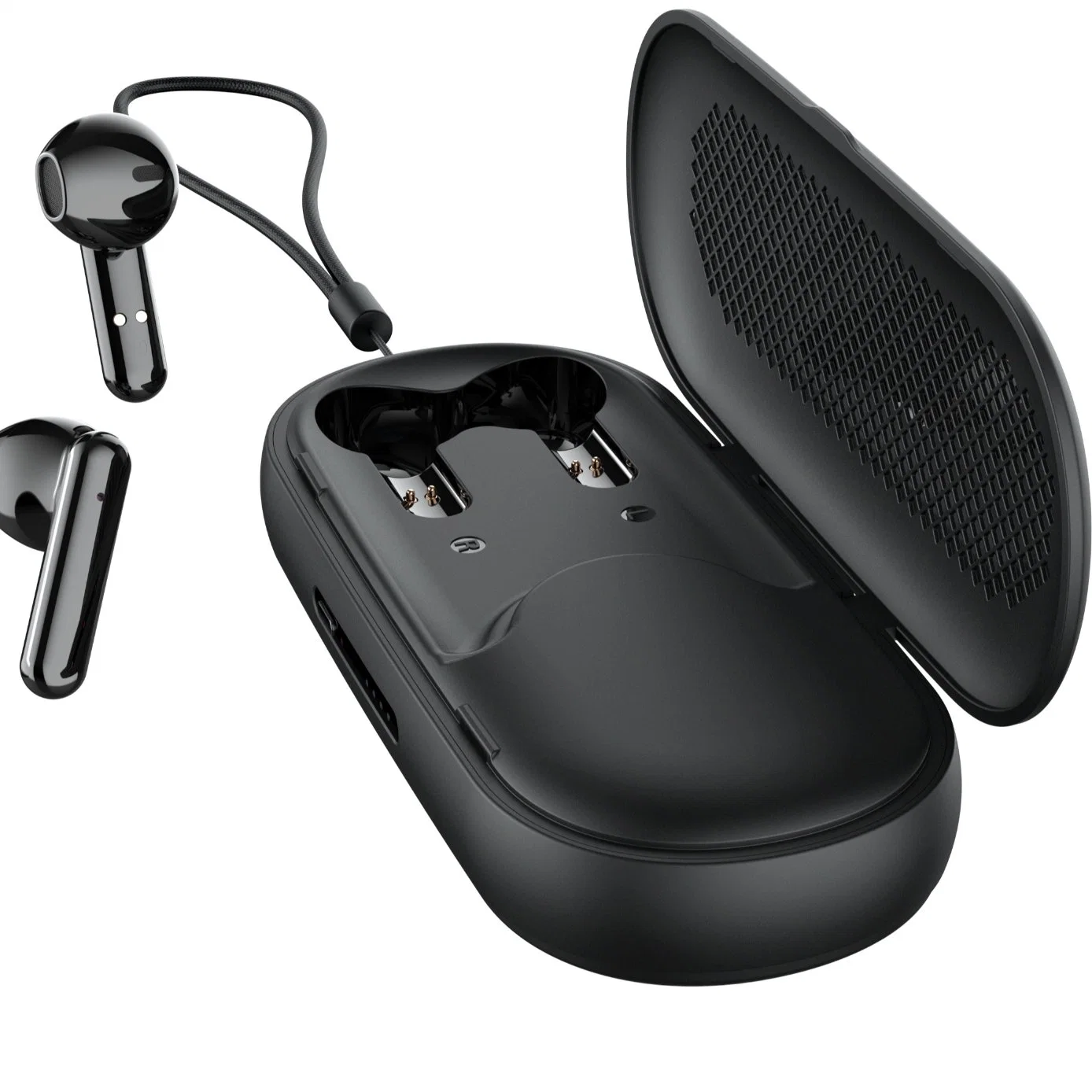 2 en 1 OEM de l'Orateur basses avec écouteurs haut-parleur avec écouteurs Coffret de charge mini enceinte extérieure portable avec le casque