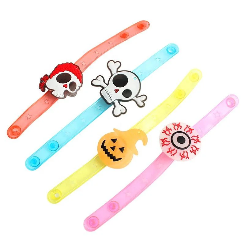 2023 fuentes de Fiesta Halloween decoraciones LED brillante Pulsera luminosa Cartoon Ilumina