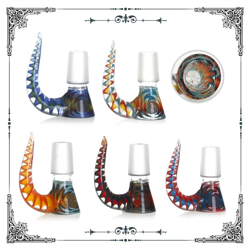 Phoenix Glass Wholesale 14mm 18mm Male Joint Filter Screen Handle Tobacco Herb Smoking Water Pipe Glass Bowl Smoking Accessories