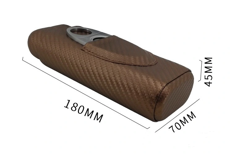 Wholesale/Supplier 2PCS Portable Leather Tube Cigar Case