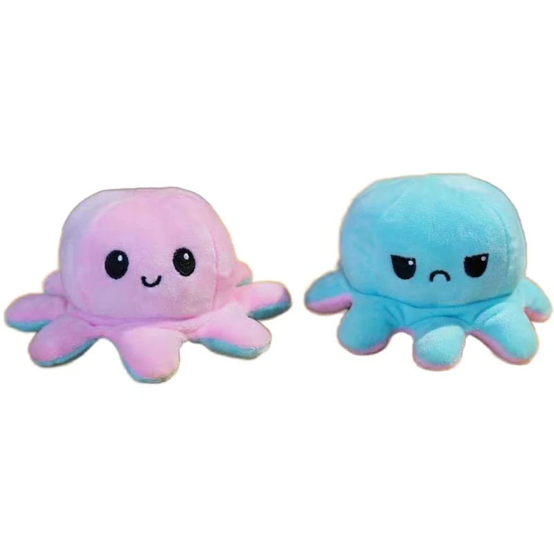 Puch Toy Reversible Flip Octopus Plush Stuffed Toy Soft Animal Home Accessories Cute Animal Doll Children Gifts Baby Companion