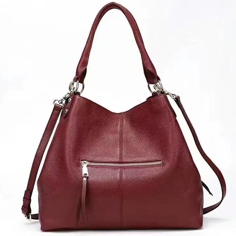 Cuir véritable sacs fourre-tout ordinateur Mesdames sac à main de l'épaule Sac de peau de vache