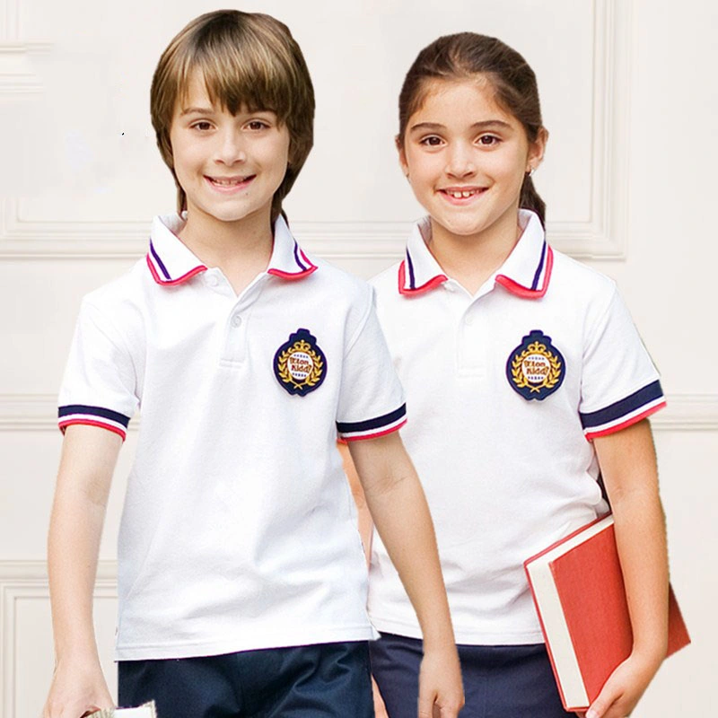 Customized High quality/High cost performance  School Uniform Short Sleeve Polo Shirt