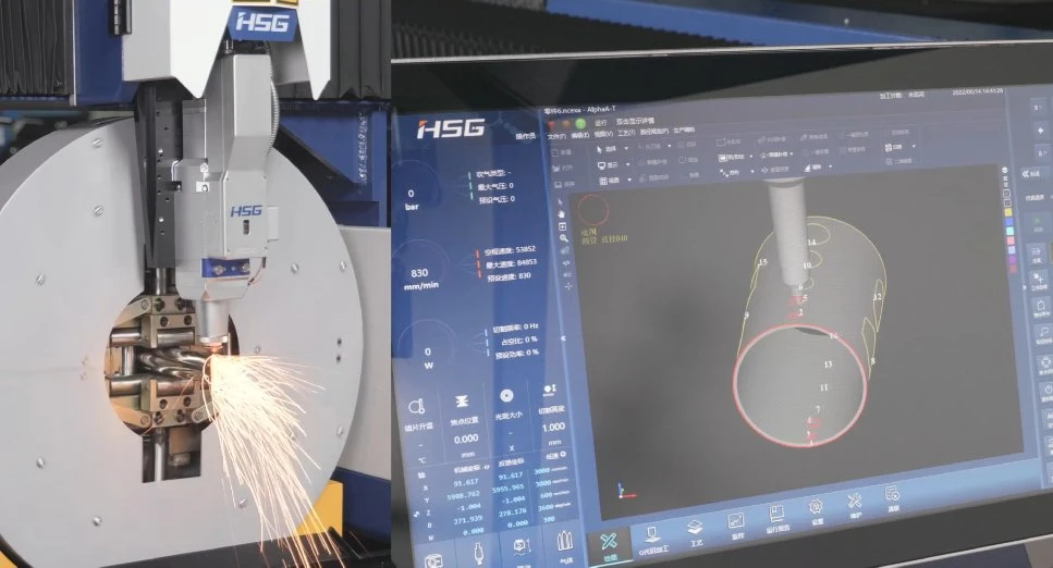 3015 máquina de corte láser de fibra de tubo metálico para CS SS MS con tabla de Exchange