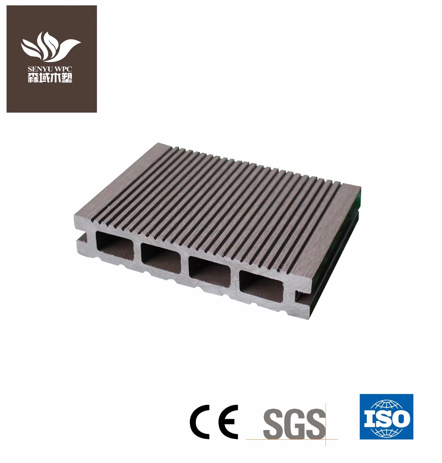 Factory Wholesale/Supplier Outdoor WPC Wood Plastic Composite Decking Board with CE