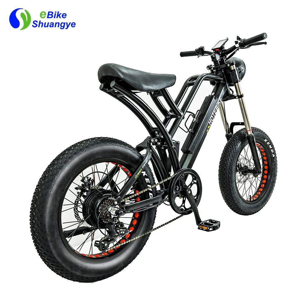 48 V 10 a 13 h Power suspensão total retro Vintage e Cheap Bicicleta eBike sujeira Mountain Fat pneu bicicleta elétrica bicicleta