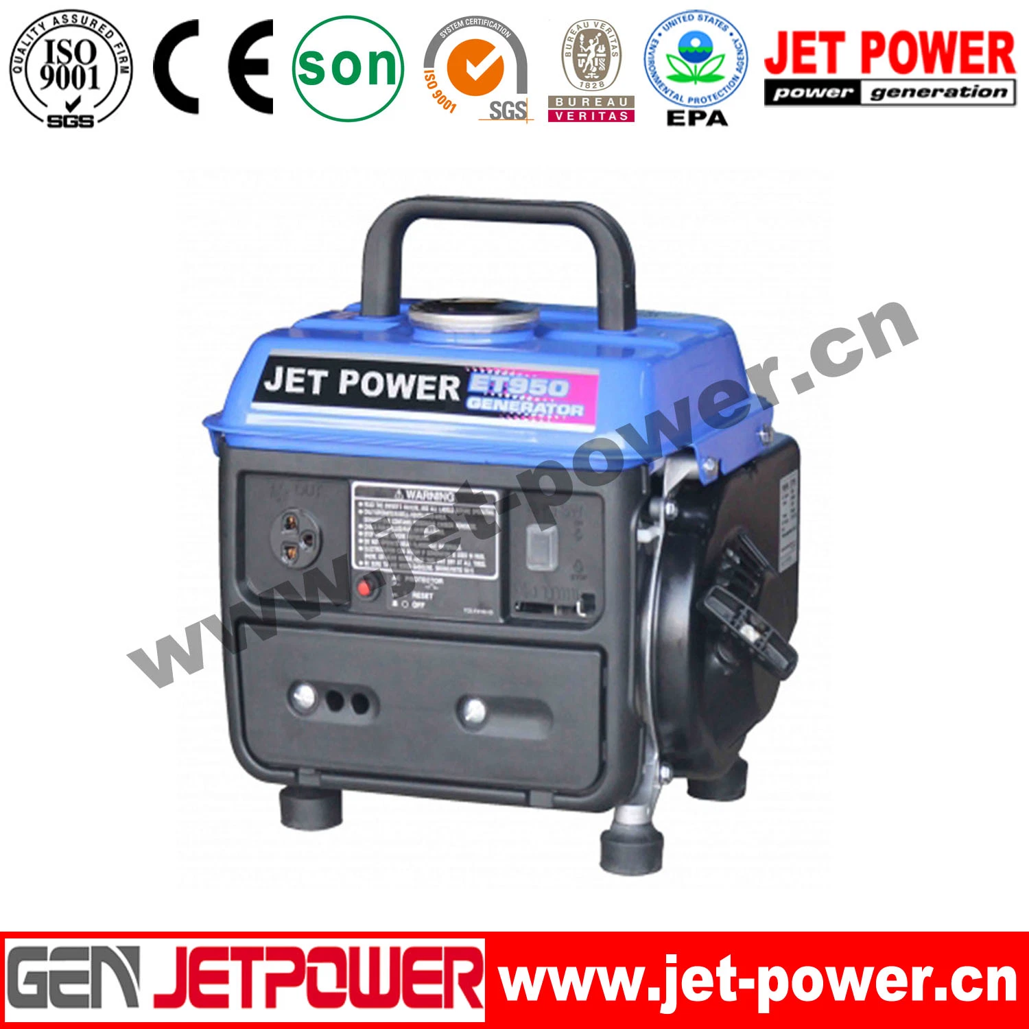 J950 de l'essence en mode silencieux de l'onduleur Groupe électrogène 650W/750W Portable Mini Groupe électrogène Essence avec moteur 2HP