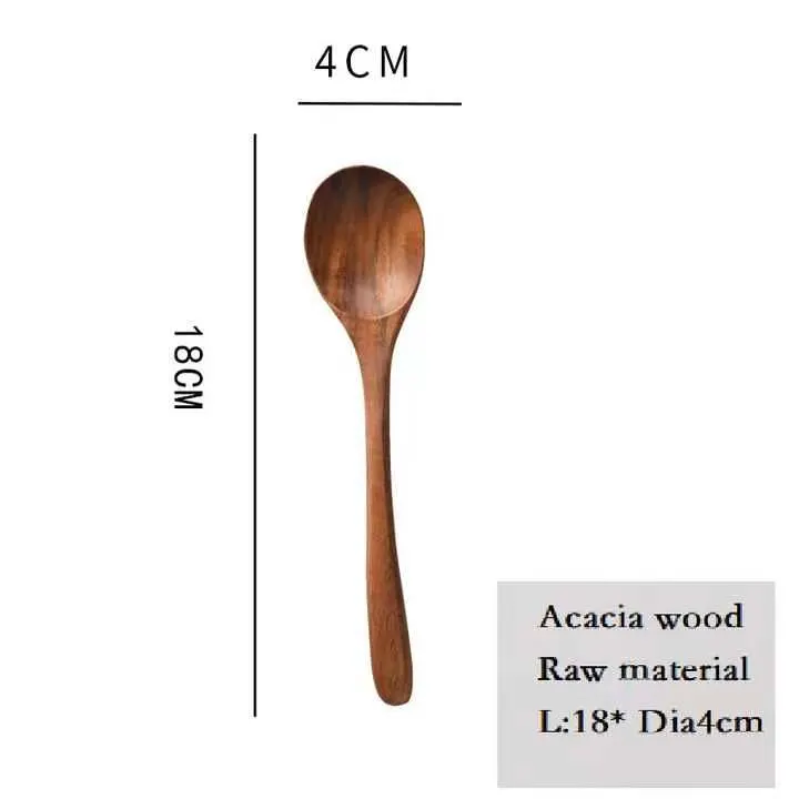 Wholesale/Supplier Wooden Kitchen Utensil 18cm Wood Cutlery Spoon