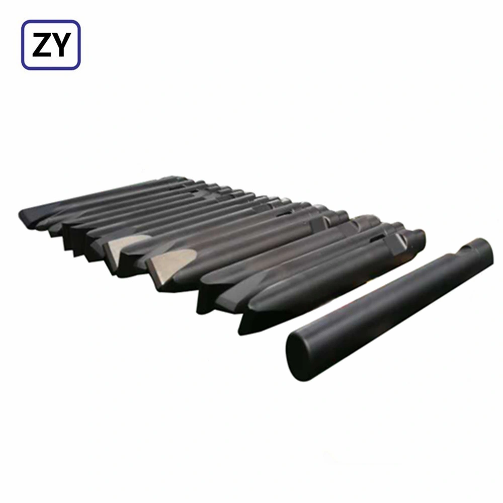 NPK Hydraulic Hammer Moil Blunt Wedge Type Drill Rod Breaker Chisel with Special Heat Treatment and Durable