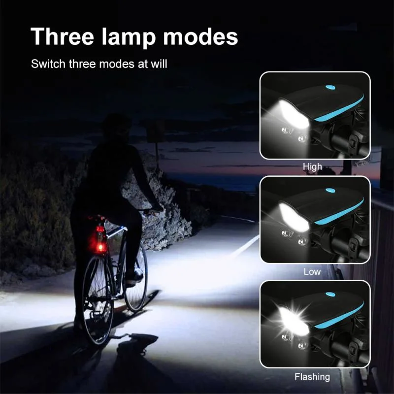 Lampe de vélo rechargeable, lampe de poche, phare, accessoires de vélo, éclairage de vélo.