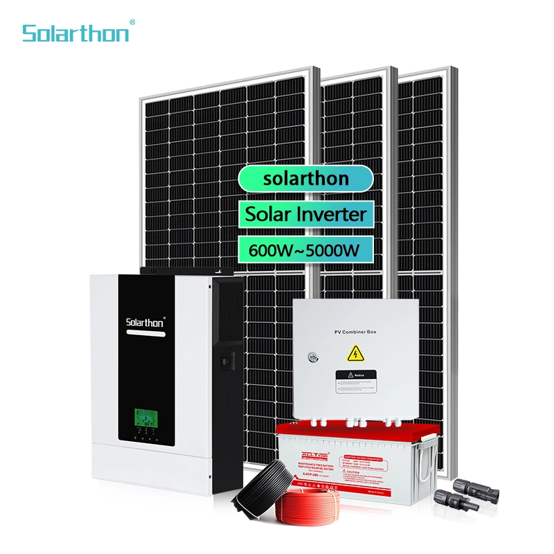 Solarthon Hybrid Solar Power Inverter 1,6kw 3kw 3,5kw 5,5kW on OFF-Grid Home Energy Storage sistema Solar onda sinusoidal pura combinada Con certificado CE RoHS