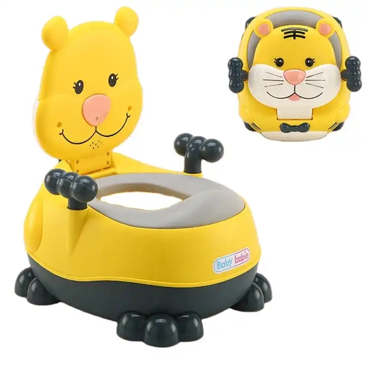 China Supplier Latest Cute Plastic Comfortable Backrest with Splash Protection for Baby Potty Chair, Baby Potty Training Seat