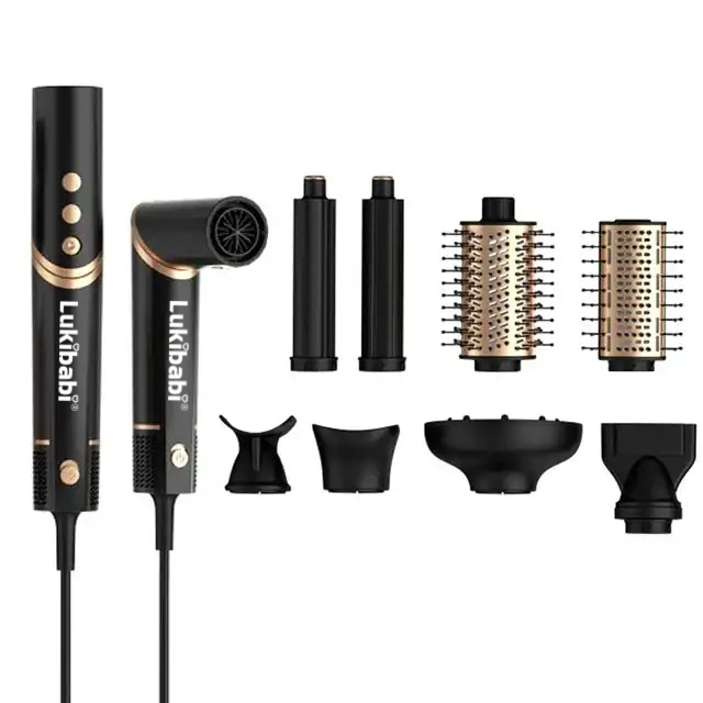 Modelador de cabelo dobrável multifunções 6 em 1 Cabelo de alta velocidade Secador 90000rpm Professional Secador conjunto de modelador de cabelo eléctrico