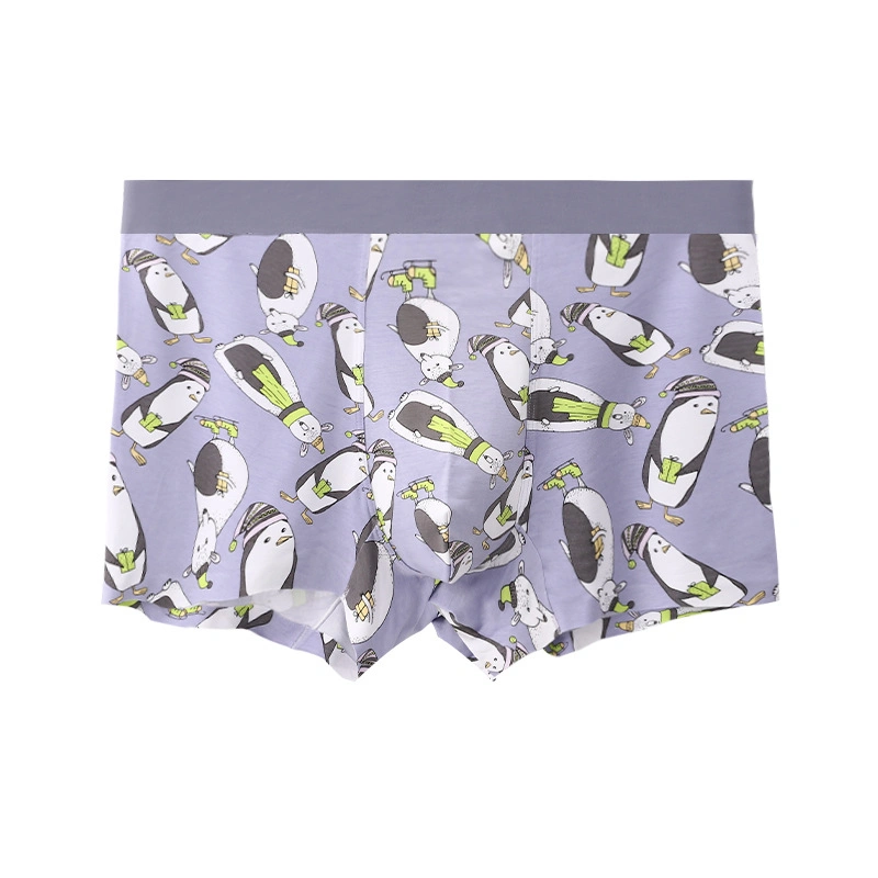 Fashion Print Modal Antibacterial Boxers Thin Men's Underwear