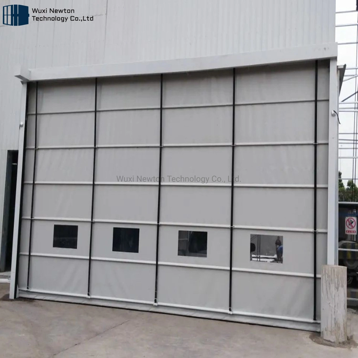 PVC Vertical Automática De Alta Velocidad se pliegan de puerta de persiana Industrial