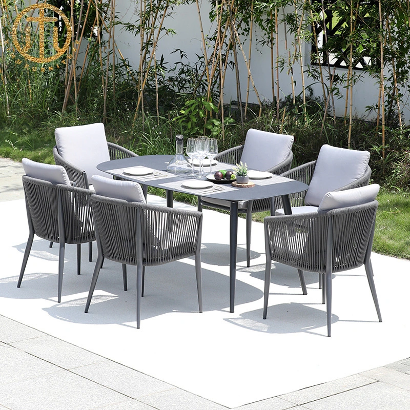 Nordic Outdoor Aluminum Alloy Table and Chair Set Garden Leisure Rattan Chair