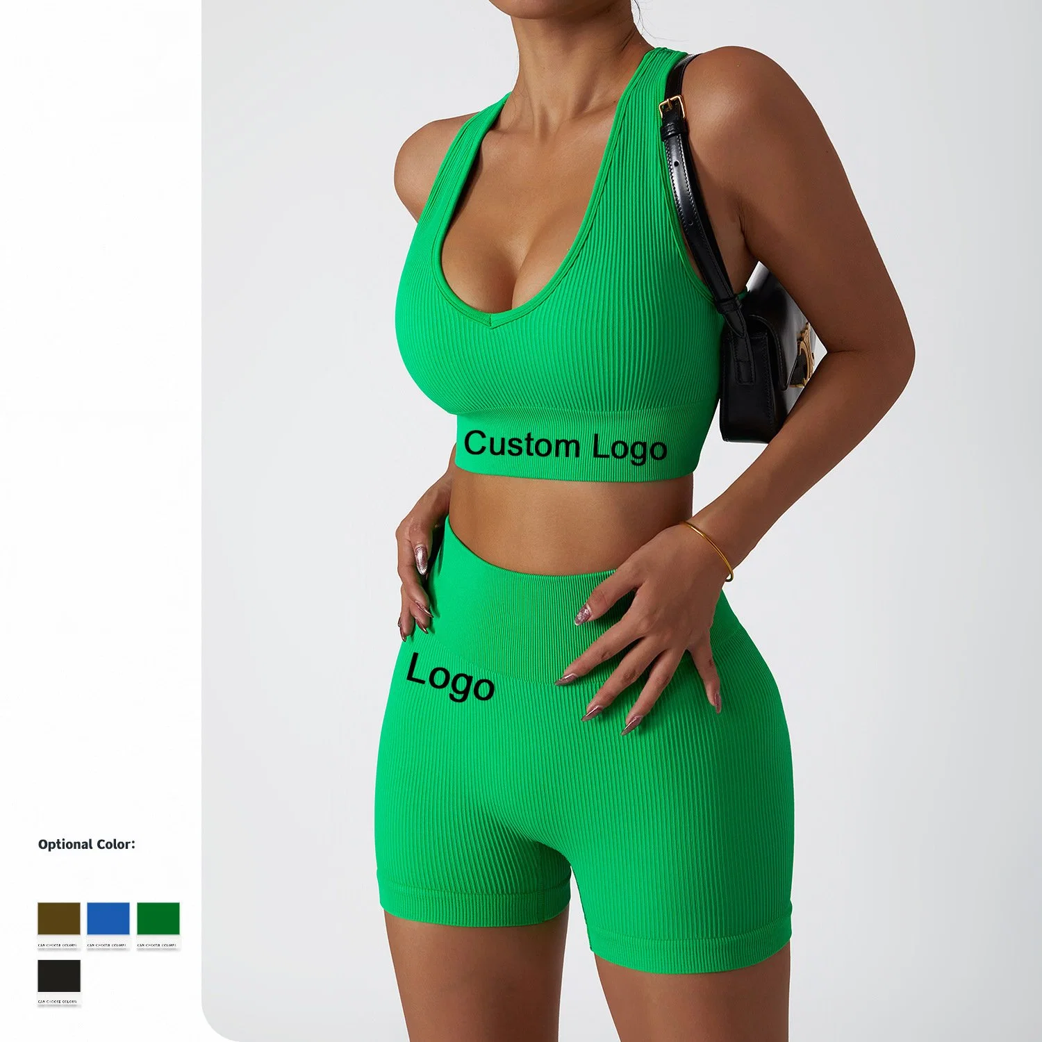 Wholesale Sweat Suits Yoga Set Gym Set Workout Clothes for Women Seamless Leggings Sports Bra Suit Female Clothing High Waist Shorts Women Tracksuit
