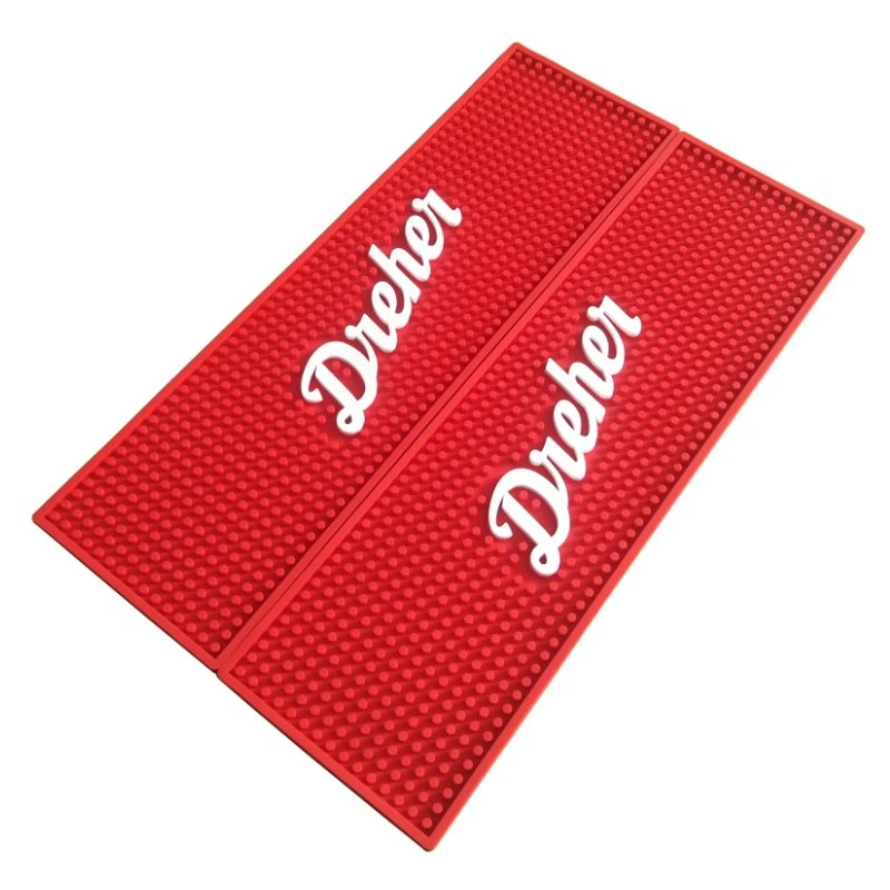 Bar Mat Matten OEM Logo weich PVC Gummi Bar Mat Gummibiermatten