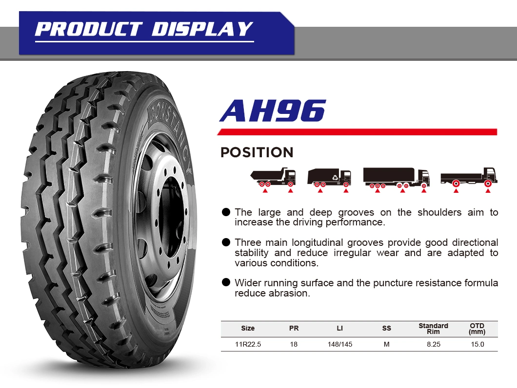 Constancy Brand Truck Tire 11r22.5