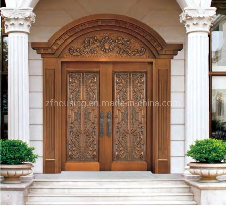 New Design Arched Copper Security Steel Door for government Entrance Door Zf-Ds-036