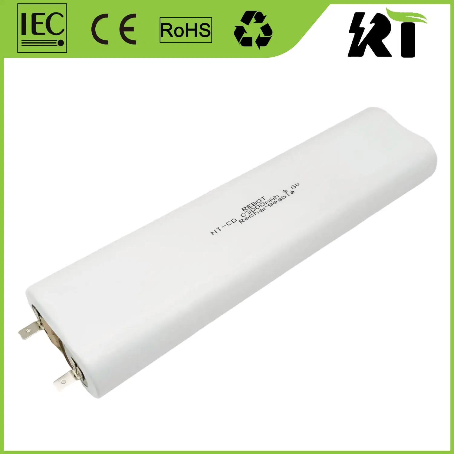 Pile rechargeable Ni-CD 2,4V AA900mAh pour les lumières d'urgence.