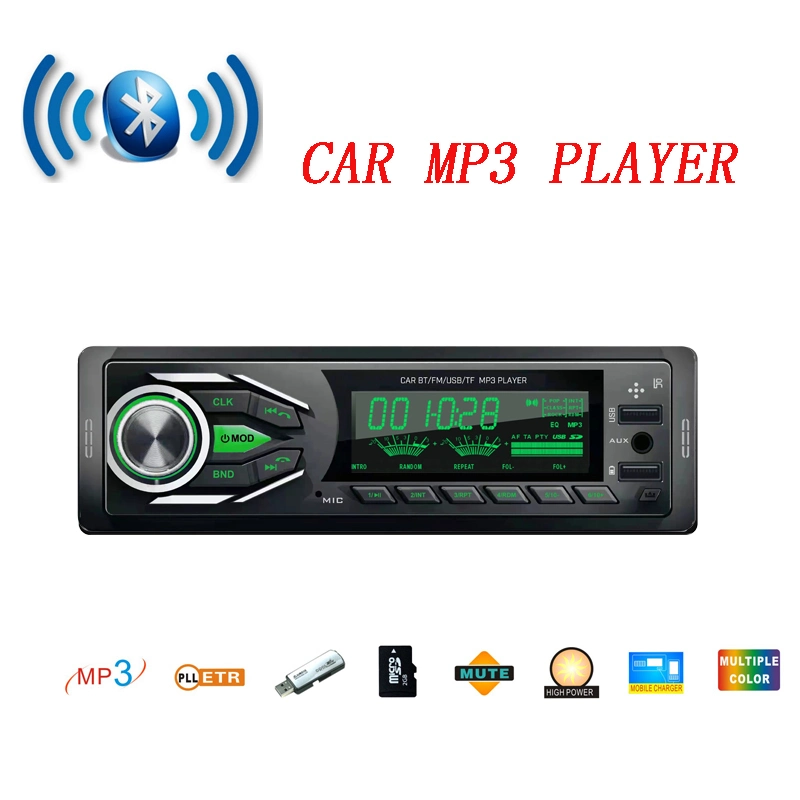 مشغل MP3 لراديو FM المزود بخاصية Bluetooth مع Aux USB SD