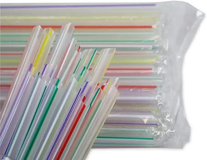 Free Sample Flexible Colorful Disposable Plastic Straws for Home Parties