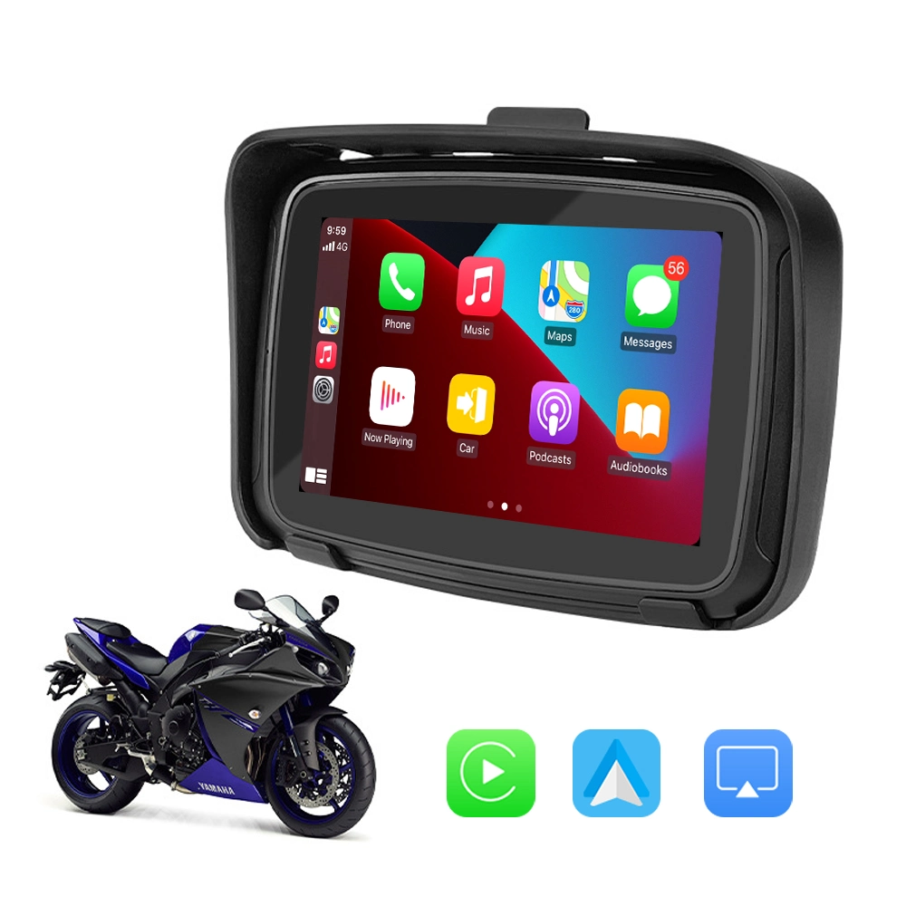 Jmance Portable Interconnect Screen M1 for Motorcycle Wireless Carplay Android Auto USB Music Phone Bracket Navigation