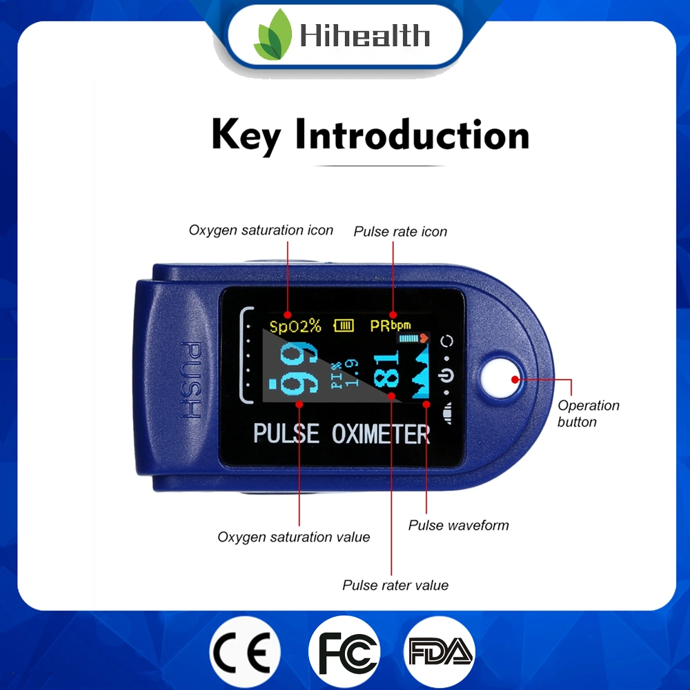 Blood Oxygen Rechargeable Handheld Jumper Finger Pulse Oximeter