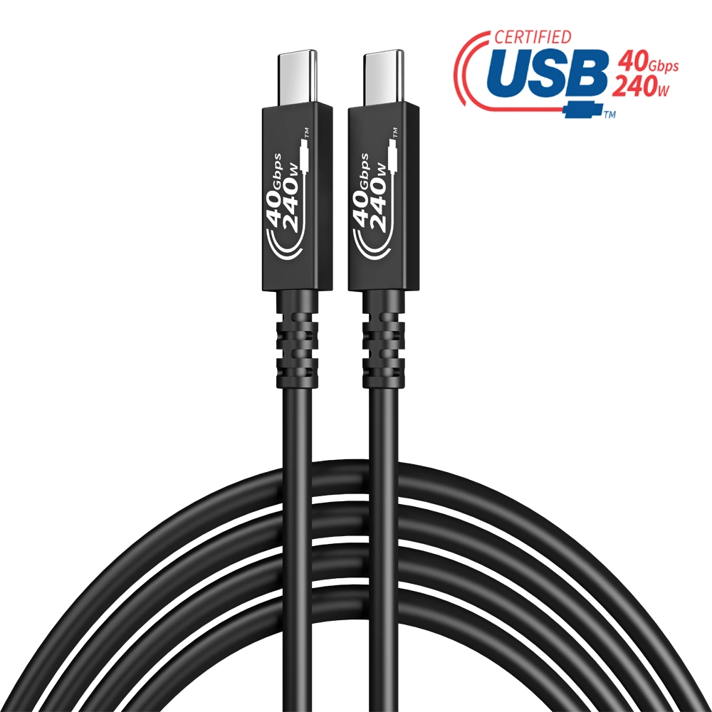 Cabo USB para 4.0 Pd 240W Carga Rápida Raio 3 cabo Tipo Ativo 40Gbps 8K 60Hz