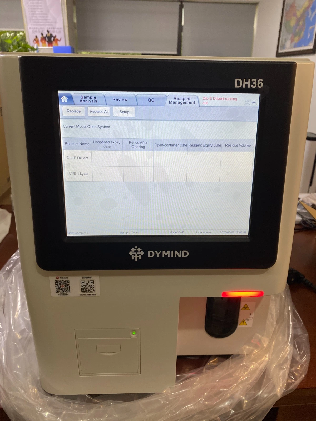 Open System Dymind Dh36 Dymind Df55 Df51 Df50 Dh31 Dh26 Auto Blood Test Machine Analyzer Blood Cell Counter Cbc Machine Price 3 Diff 5 Part Hematology Analyzer