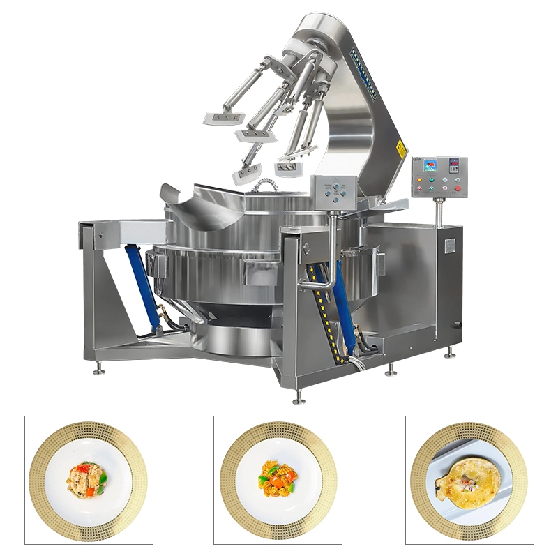 China Große Industrielle Kommerzielle Automatische Multi-Planetenkippen Curry Paste Herstellung Von Elektrischen Gas Dampf Kochen Mischmaschine