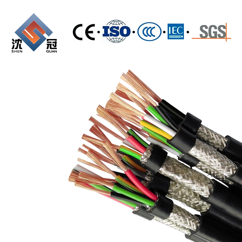 Shenguan Control Cable Copper Wire 0.75 1.0 1.5mm Square Shielded Twisted Pair Signal Control Cable Mining Cable Tinned Copper Conductor Low Voltage Cable